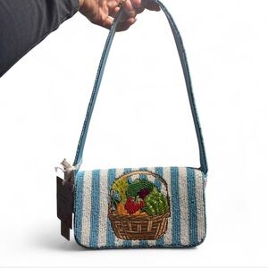 Made in India Veggie Basket Beaded Bag